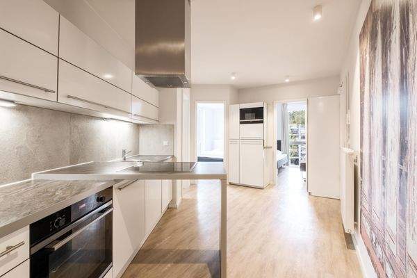 Moderne und offene Einbauküche