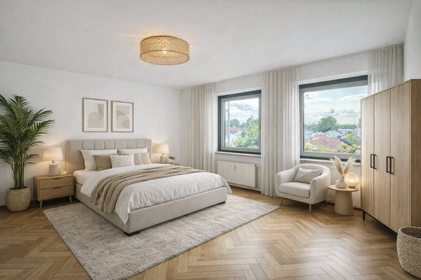 Visualisierung großzügiger Schlafbereich