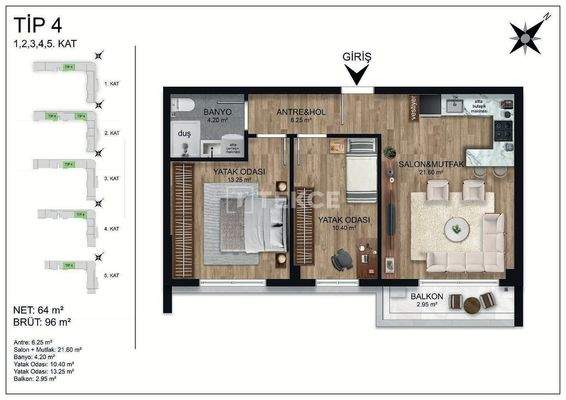 Spacious and Bright Apartments for Sale in Antalya Altıntaş