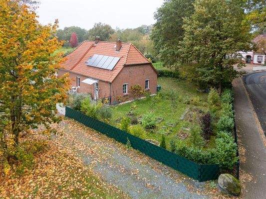 Luftbild mit Grundstück