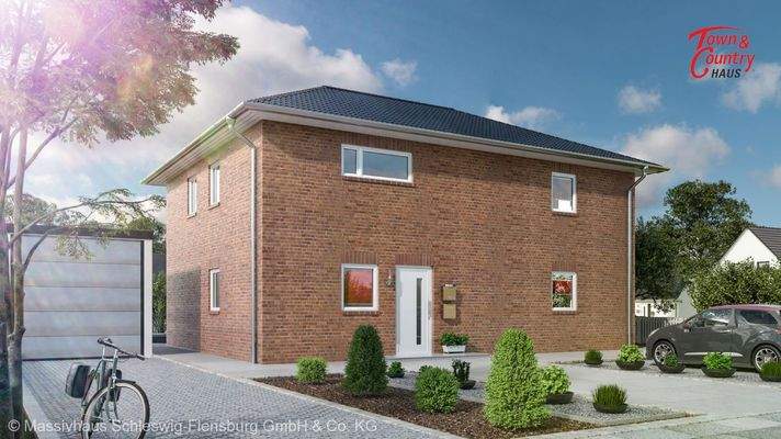 Ansicht Straße Klinkerfassade