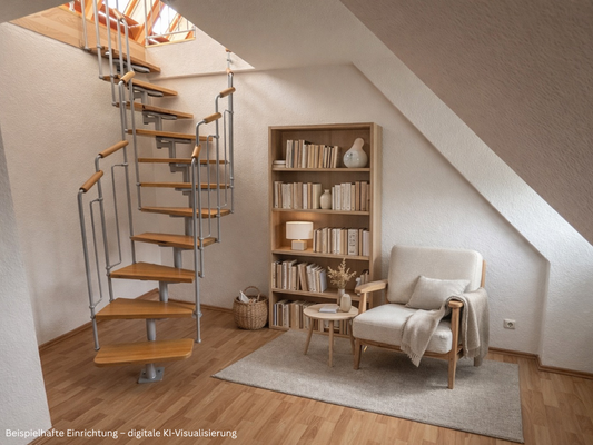 Zimmer Spitzboden - möbliert