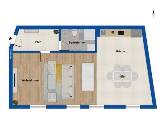 Grundriss Wohnung Ebene 1