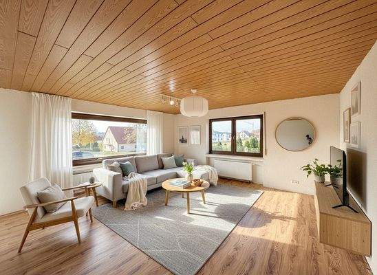 EG Wohnbereich mit Einrichtungsbeispiel