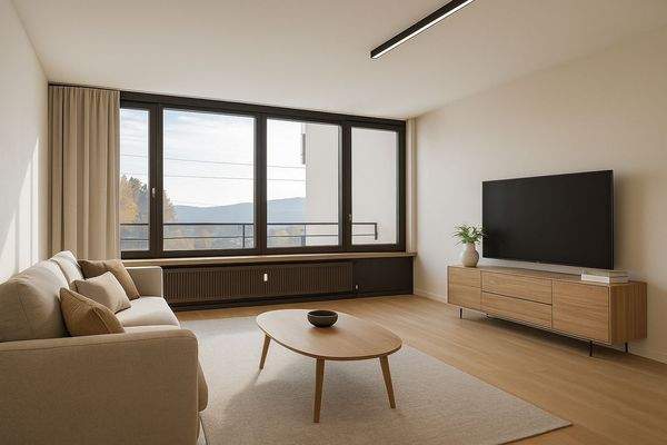 Digitales Renovierungsbeispiel Wohnzimmer