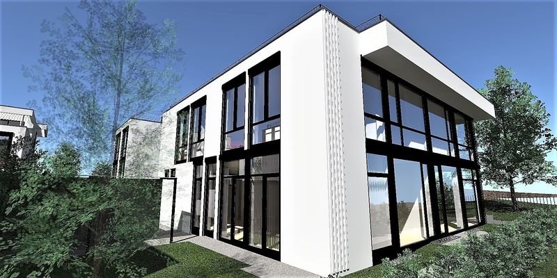 Rendering der Gewerbe Villa lt. Baugenehmigung 