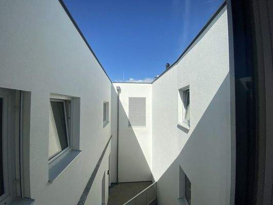 Ausblick Schlafzimmer Innenhof