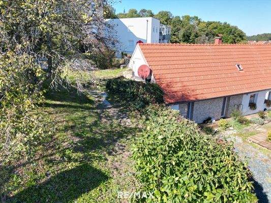 terrassenförmige Gartenanlage