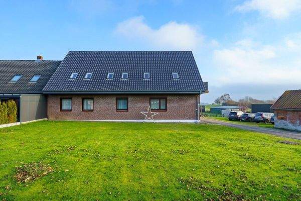 Blick durch den Vordergarten Richtung Haus