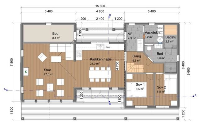 Grundriss Skogstjerne EG