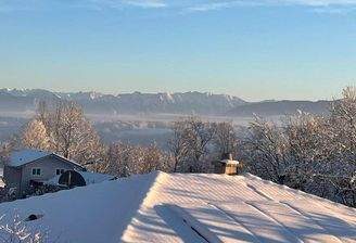 Blick vom Balkon im Winter