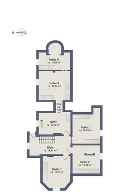 Grundriss Keller  (Schematische Darstellung)