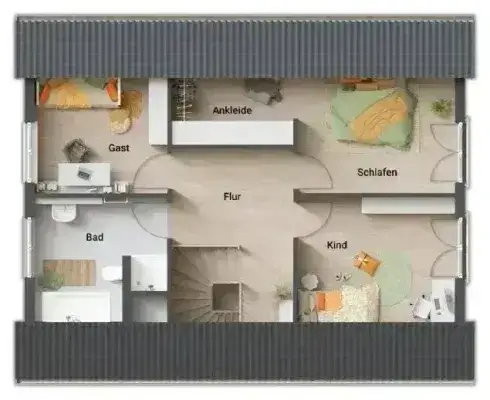 Einfamilienhaus - Bodensee 129 - Grundriss Dachges