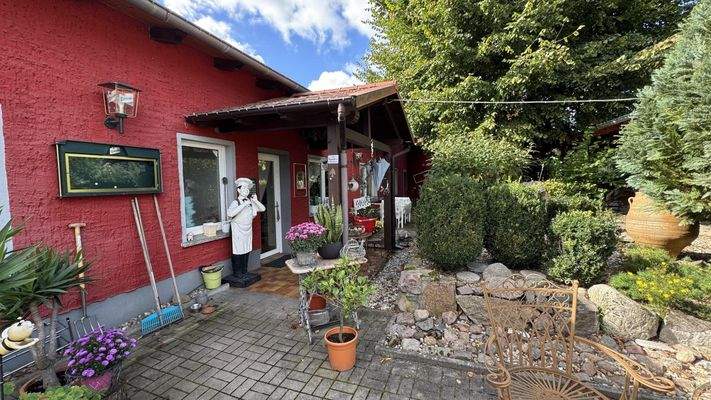 Ausgang zum Biergarten