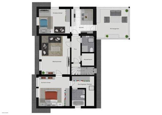 Einrichtungsbeispiel  1. Obergeschoss