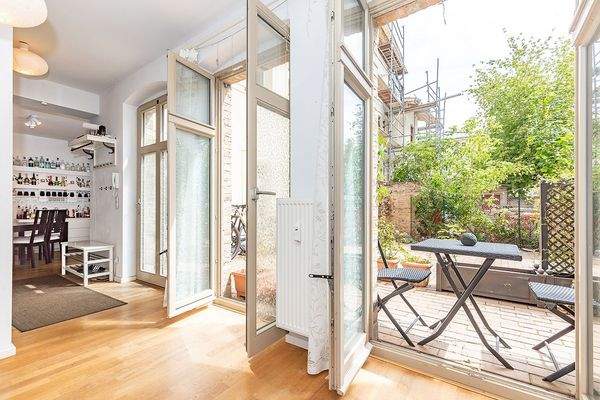 Blick auf die Terrasse