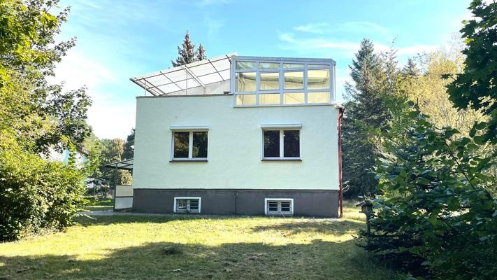 Ansicht Dachterrasse und Wintergarten