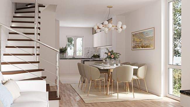 Offener Koch -und Essbereich