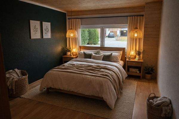 KI-generiertes Wohnbeispiel - Schlafzimmer