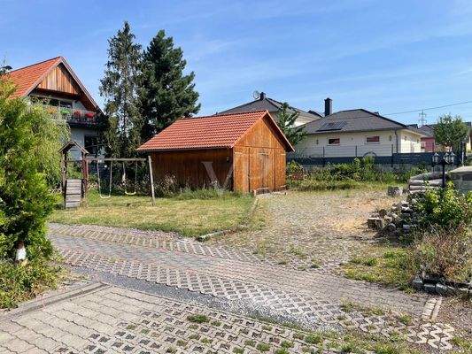 Blick auf das Grundstück