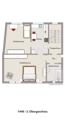 Grundriss 2. OG visualisiert 1448