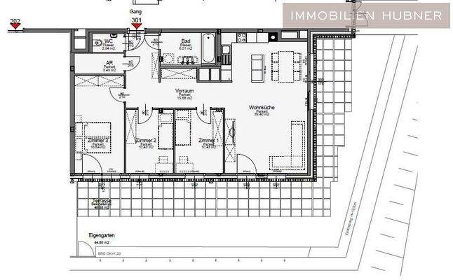 Grundrissplan Top 301