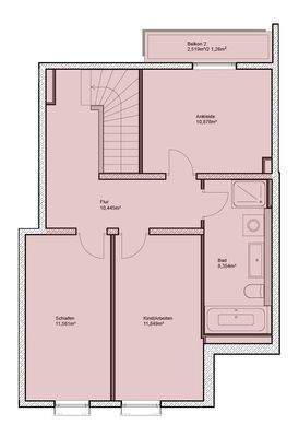Grundriss 6. OG WE 17