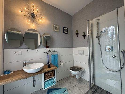 Gäste WC mit ebenerdiger Dusche