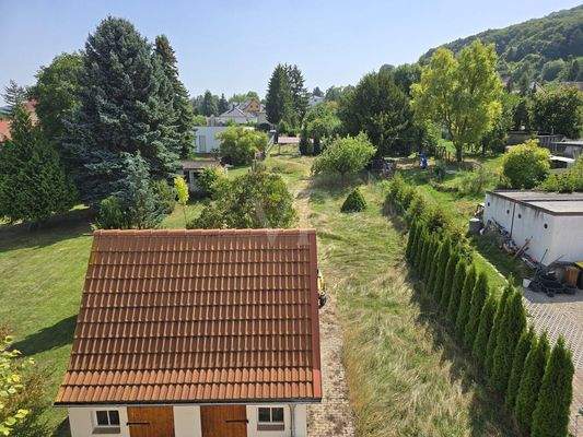 Blick auf Garten mit Südausrichtung