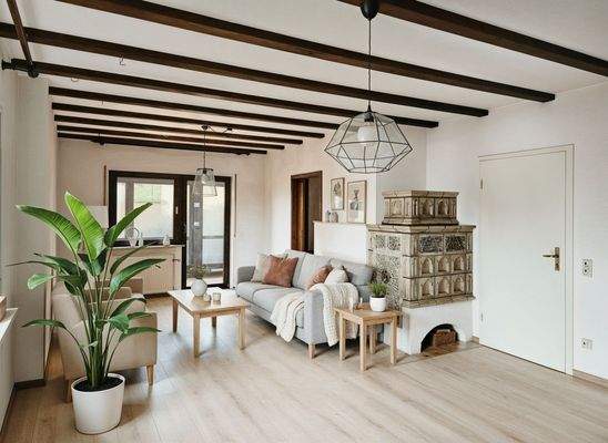 Bsp. Wohnzimmer möbliert (KI)