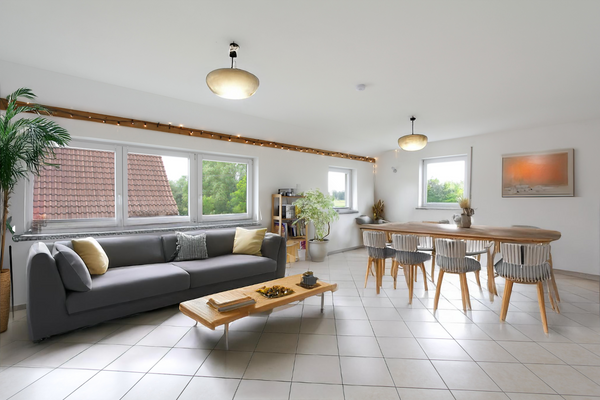 Wohnzimmer OG möbliert über KI