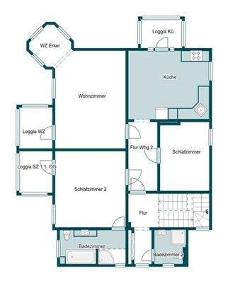 Grundriss Skizze 2.OG