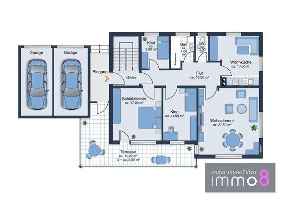 Durchdachte Raumaufteilung - Grundriss EG