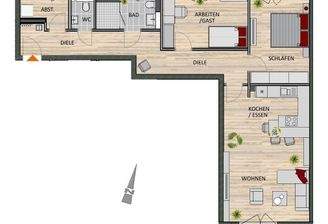 Grundriss der Wohneinheit
