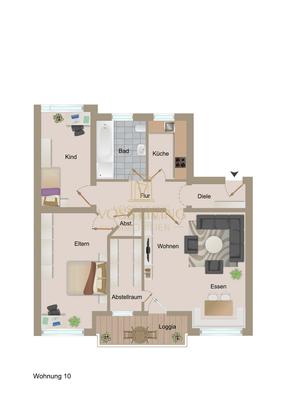 Grundriss Wohnung 10