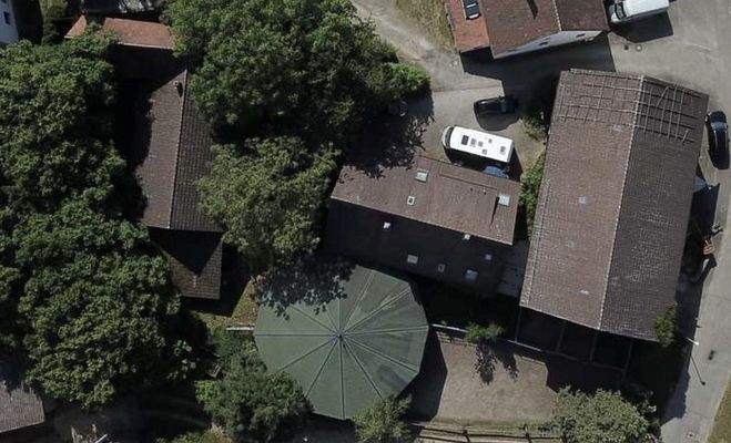 Ansicht des Anwesens von oben