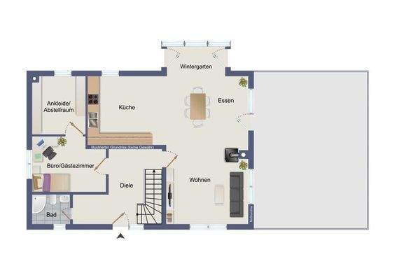 Erdgeschoss (kein Maßstab)