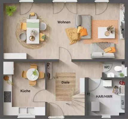 Einfamilienhaus Flair 113 Grundriss Erdgeschoss.we