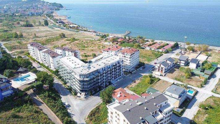 Impressive View Apartments in a Project in Yalova Çınarcık