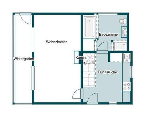 Grundriss EG Haus vorn