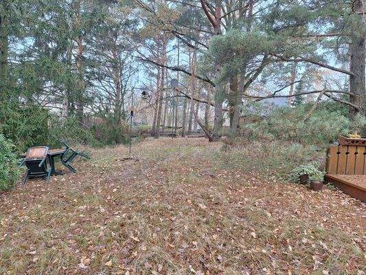 Blick auf das Grundstück