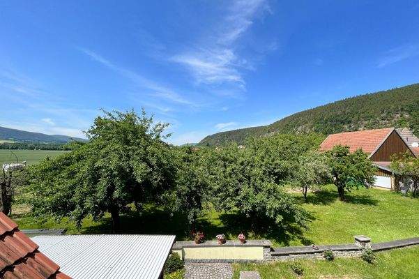 Panoramablick aus dem OG zur Gartenseite