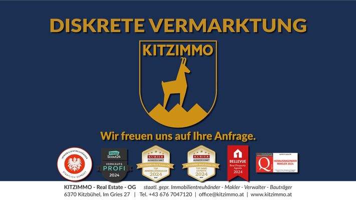 KITZIMMO-diskrete Vermarktung von exklusiven Immobilien im Bezirk Kitzbühel.