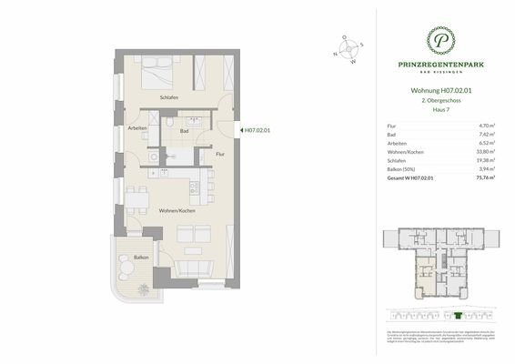 Grundriss Haus 7 - H07.02.01