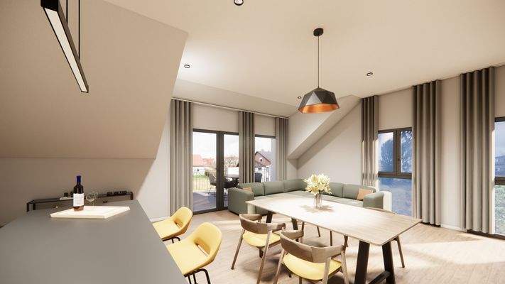 Wohnen / Essen / Kochen - Visualisierung, Abweichungen möglich!