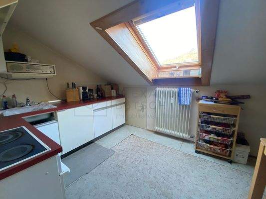 Küche mit Bergblick