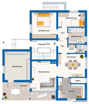 Grundriss vom Erdgeschoss