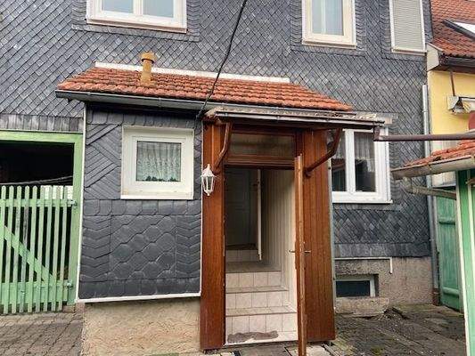 Eingang Rückseite Haus