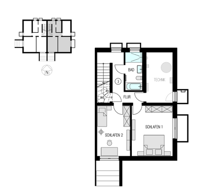 Wohnung 3 - Grundriss UG