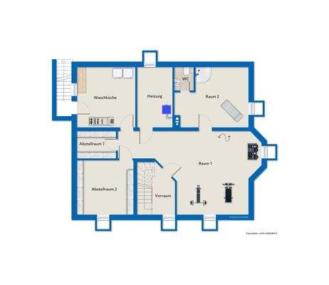 Grundriss vom Kellergeschoss